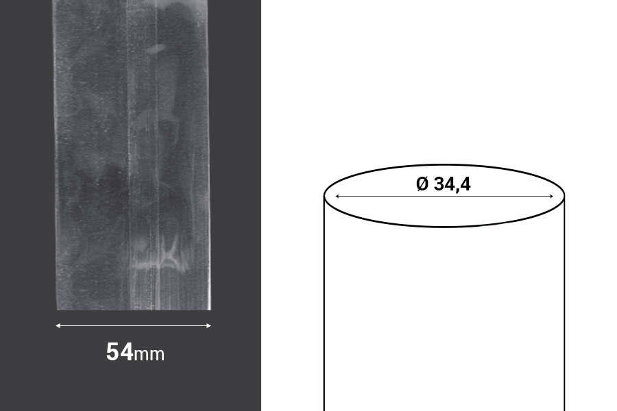 Termoskupljajuća perforirana plastična folija širine 54 mm - dužina metar (f 34.4) Termoskupljajuća perforirana plastična folija širine 54 mm - dužina metar (f 34.4)