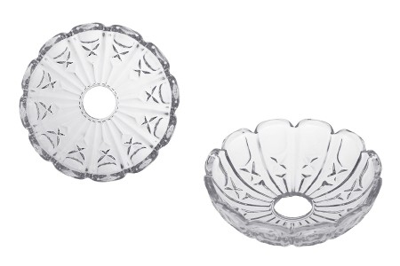 Dekorativna staklena ploča sa rupom u sredini (26 mm) za sveće i lustere - 6 kom-slika_proizvoda