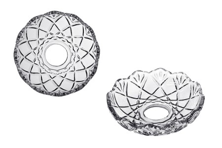 Dekorativna staklena ploča sa rupom u sredini (26 mm) za sveće i lustere - 6 kom-slika_proizvoda