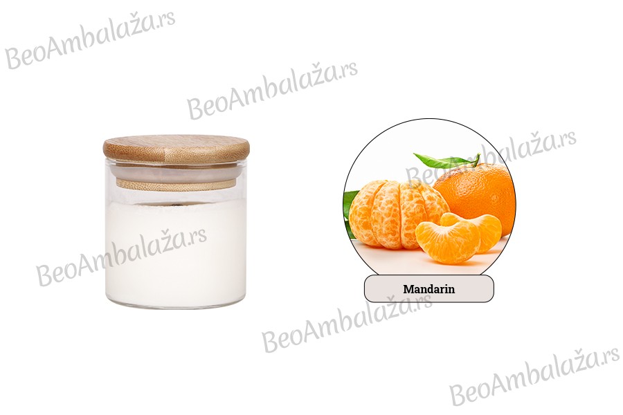 Mandarina - Aromatična sveća od sojinog voska sa drvenim fitiljem (110gr)