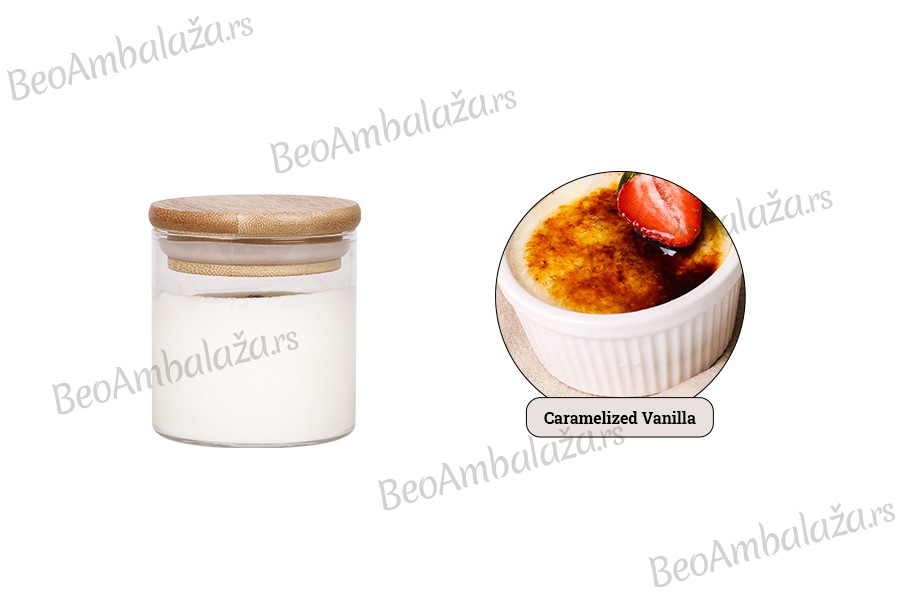 Caramelized Vanilla - Aromatična sveća od sojinog voska sa drvenim fitiljem (110gr)