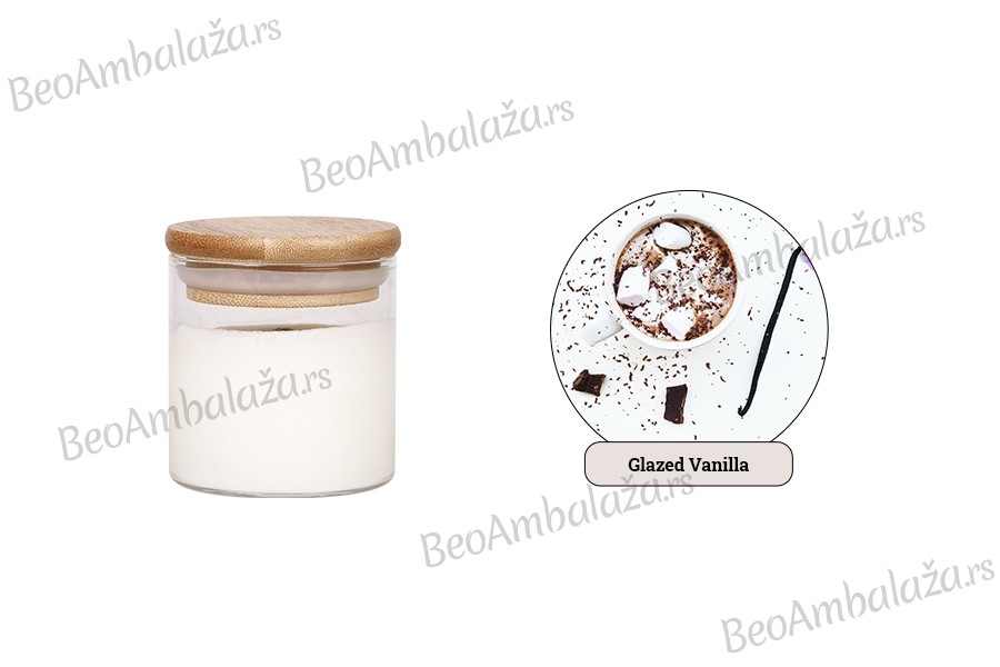 Glazed Vanilla - Aromatična sveća od sojinog voska sa drvenim fitiljem (110gr)
