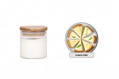Lemon cake - aromatična sveća od sojinog voska sa drvenim fitiljem (110gr)