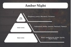 Amber Night - Aromatična sveća od sojinog voska sa pamučnim fitiljem (110gr)