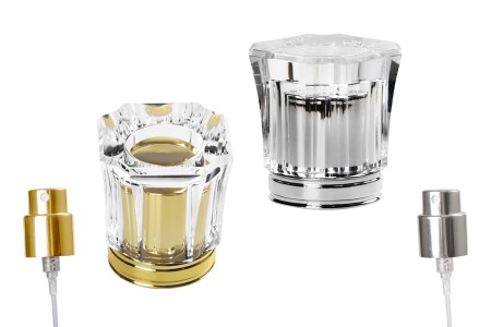 Set - sprej 15/400 i akrilni četvrtasti poklopac u zlatnoj ili srebrnoj boji-slika_proizvoda