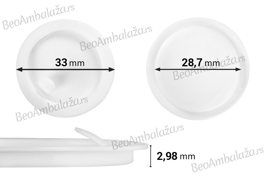 Plastični međupoklopac 33mm za teglicu za kreme 