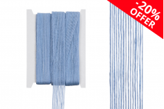 Ukrasn “gro” traka od lana , svetlo plave boje, širina 25mm, (1 komad je 10 m)
