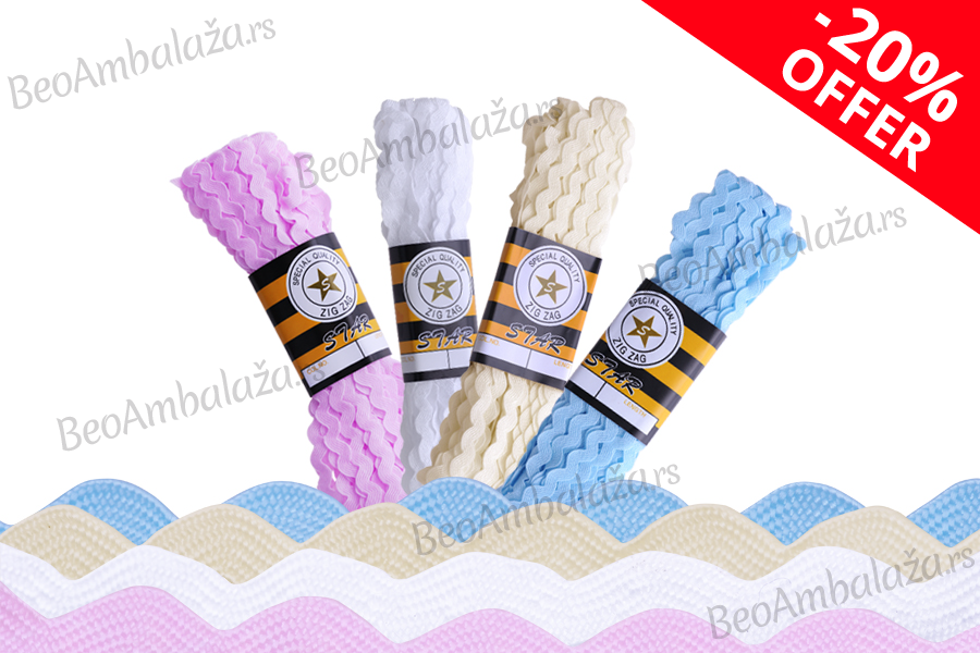Traka zig-zag širina 5 mm – dužine 13,70m Traka zig-zag širina 5 mm – dužine 13,70m