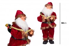 Ukrasni Deda Mraz, pokretni i sa muzikom - visine 50cm