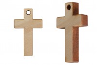 Дрвени крстови са дрвеним украсним рупама - 25 ком