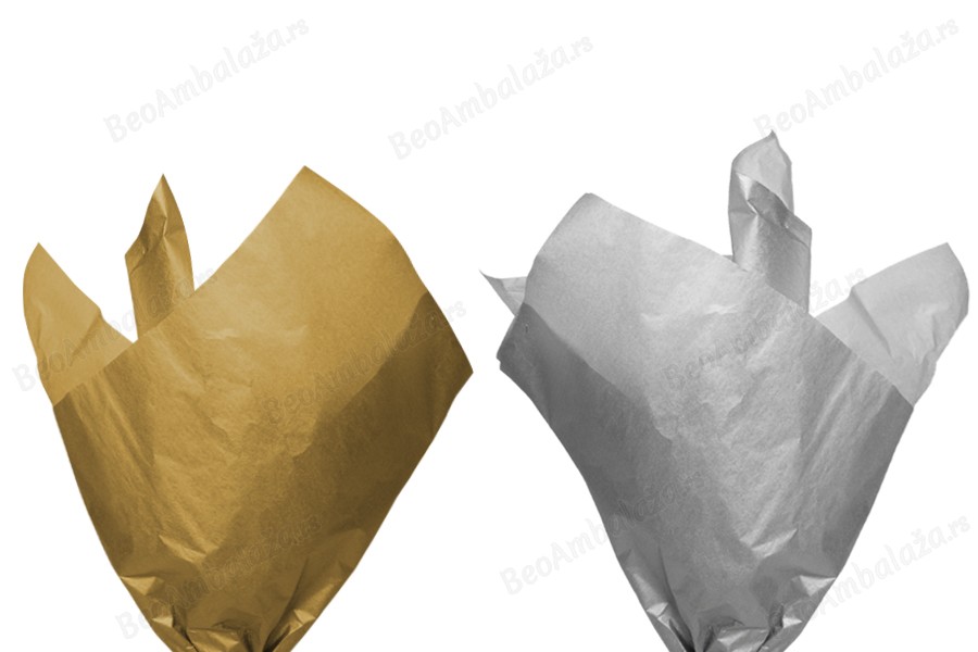 Flis papir 50x75 cm u zlatnoj ili srebrnoj boji - 50 listova-slika_proizvoda