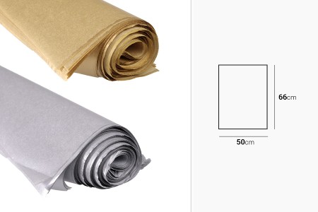Flis papir 50x66 cm u zlatnoj ili srebrnoj boji - 50 kom-2