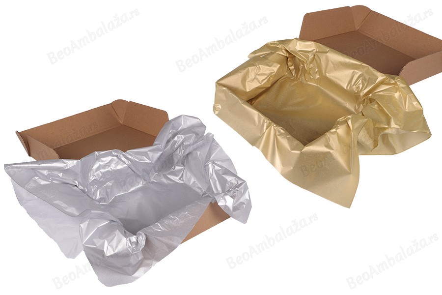 Flis papir 50x66 cm u zlatnoj ili srebrnoj boji - 50 kom-