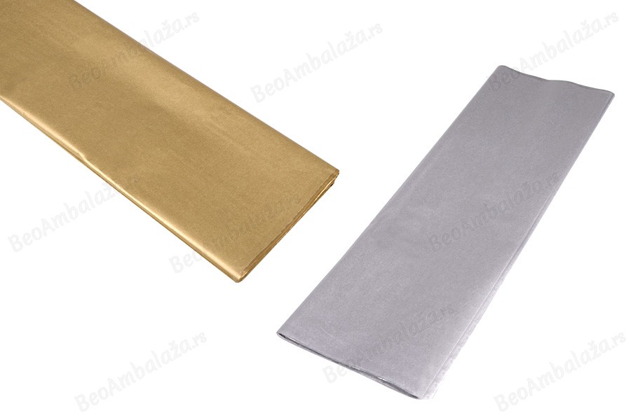 Flis papir 50x66 cm u zlatnoj ili srebrnoj boji - 50 kom-slika_proizvoda