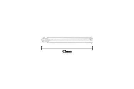 Staklena providna cevčica za pipete PP20 (30mL) - dužina 62 mm-dimenzije_slike