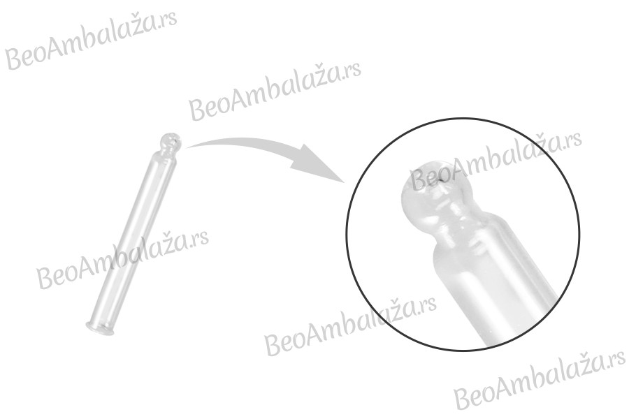 Staklena providna cevčica za pipete PP20 (30mL) - dužina 62 mm