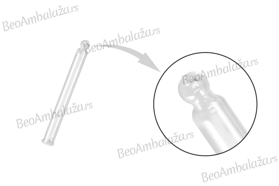 Staklena providna cevčica za pipetu PP24 (60mL) - dužina 80mm