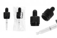 Pipeta 15ml sa crnim CRC navojnim prstenom sa crnom gumicom i staklenom cevčicom- u pojedinačnom pakovanju