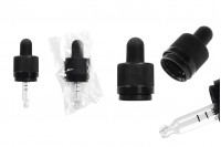 Pipeta od 5 ml sa crnim CRC navojnim prstenom, oznakama za zapreminu i MAT crnom gumicom – pojedinačno pakovanje