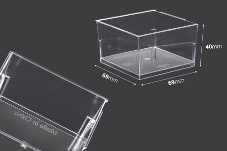 Četvrtasta plastična posudica za slatko 150mL - 10 kom-dimenzije_slike