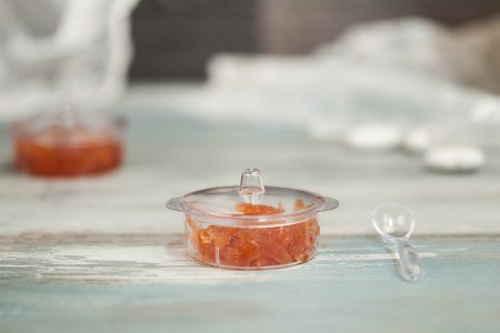 Set plastičnih posudica sa kašičicama za slatkiše i kolače - 12 kom-dimenzije_slike