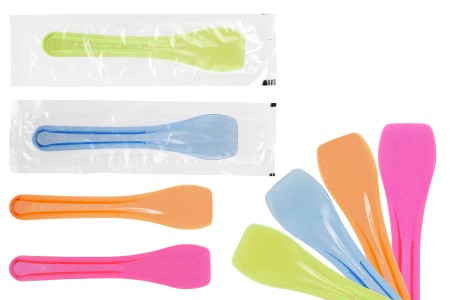 Plastične kašike za slatkiše - sladoled 9,5 cm u boji - 100 kom (miks)-dimenzije_slike