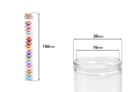 Staklene epruvete sa plutanim čepom 30mL, za poklončiće i dekoraciju - 10 kom-dimenzije_slike