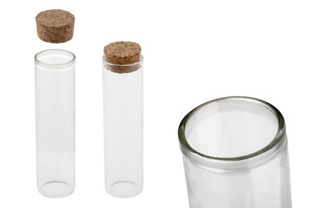 Staklena epruveta 50mL sa plutanim čepom za poklončiće i dekoraciju-1