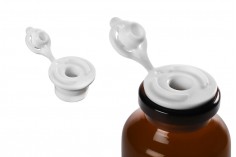 Zatvarač plastični flip top beli - 12 kom