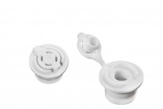 Zatvarač plastični flip top beli - 12 kom