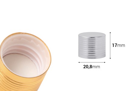 Plastični zatvarač PP18 sa aluminijumskim premazom i unutrašnjom zaptivkom-dimenzije_slike