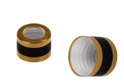 Aluminijumski zlatni prsten za pipete od 5 do 100mL sa crnom linijom