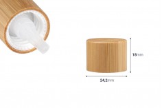 Plastični zatvarač PP18 sa presvlakom od bambusa i kapaljkom 