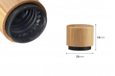 Plastični zatvarač PP18 sa presvlakom od bambusa i sigurnosnim prstenom