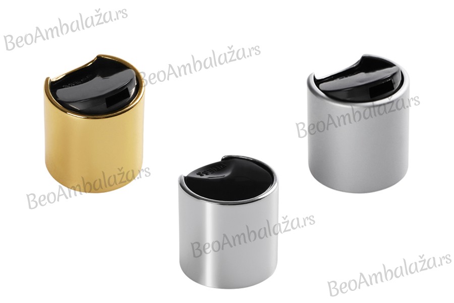 Plastični disk top zatvarač PP24/410 sa aluminijumskom presvlakom, više boja