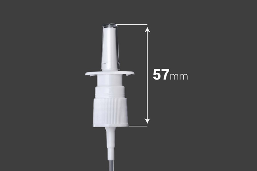 Plastična bela pumpica - raspršivač PP18 za kapi za nos Plastična bela pumpica - raspršivač PP18 za kapi za nos