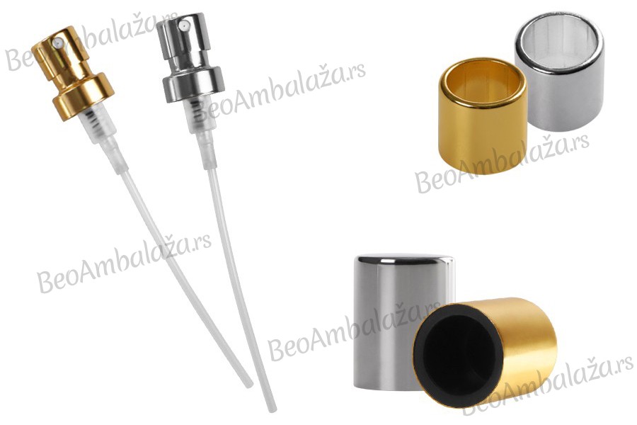 Set, sprej sa poklopcem za bočice za parfeme sa sigurnosnim Crimp zatvaranjem 15mm