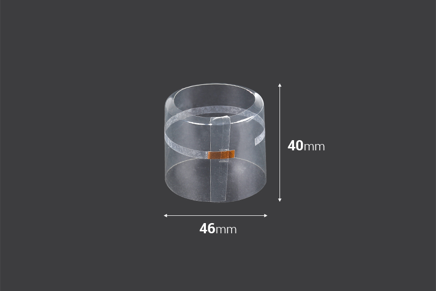 Providna termoskupljajuća kapica sa rupom 46x40 mm - 20 kom Providna termoskupljajuća kapica sa rupom 46x40 mm - 20 kom