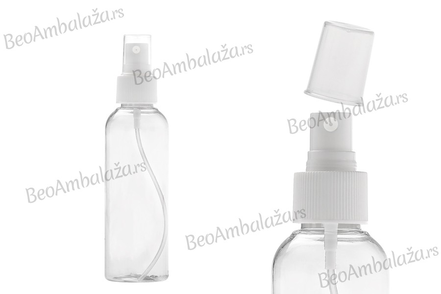 Providna PET flašica 150mL za lagane masne supstance sa sprejom i zatvaračem  - 12 kom