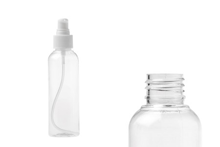Plastična PET flašica 150mL za kreme sa pumpicom i zatvaračem - 12 kom-dimenzije_slike