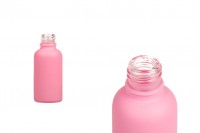 Roze MAT staklena bočica za etarska ulja 30mL, sa grlom PP18 - bez zatvarača