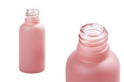 Roze MAT staklena bočica za eterično ulje 30ml sa grlom PP18