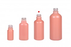 MAT roze staklena bočica za etarska ulja 50mL, sa grlom PP18 - bez zatvarača
