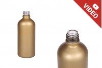 MAT zlatna staklena bočica za etarska ulja 100mL, sa grlom PP18 - bez zatvarača