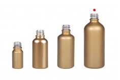 MAT zlatna staklena bočica za etarska ulja 100mL, sa grlom PP18 - bez zatvarača