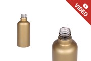 MAT zlatna staklena bočica za etarska ulja 50mL, sa grlom PP18 - bez zatvarača