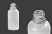 Staklena biserno bela bočica 30ml za eterična ulja sa grlom PP18