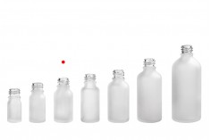 Providna staklena bočica od peskiranog stakla za etarska ulja 15mL, sa grlom PP18 - bez zatvarača