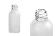 Staklena providna peskarena bočica 30ml za eterična ulja sa grlom PP18