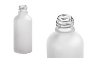 Staklena providna peskarena bočica za eterična ulja 50ml sa grlom PP18